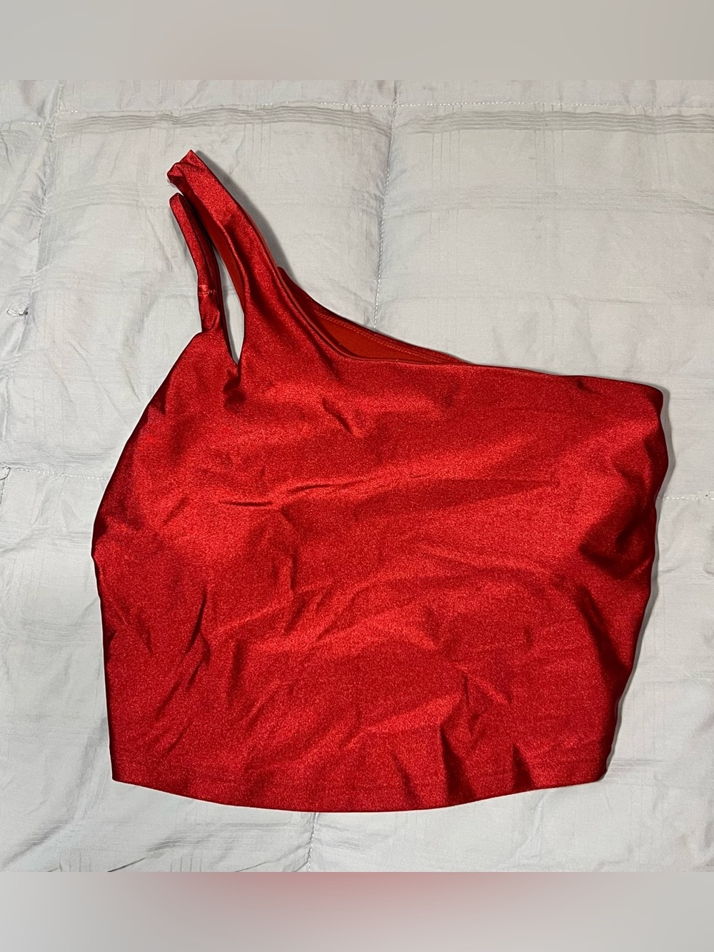 Old Navy Red One-Shoulder Sports Bra